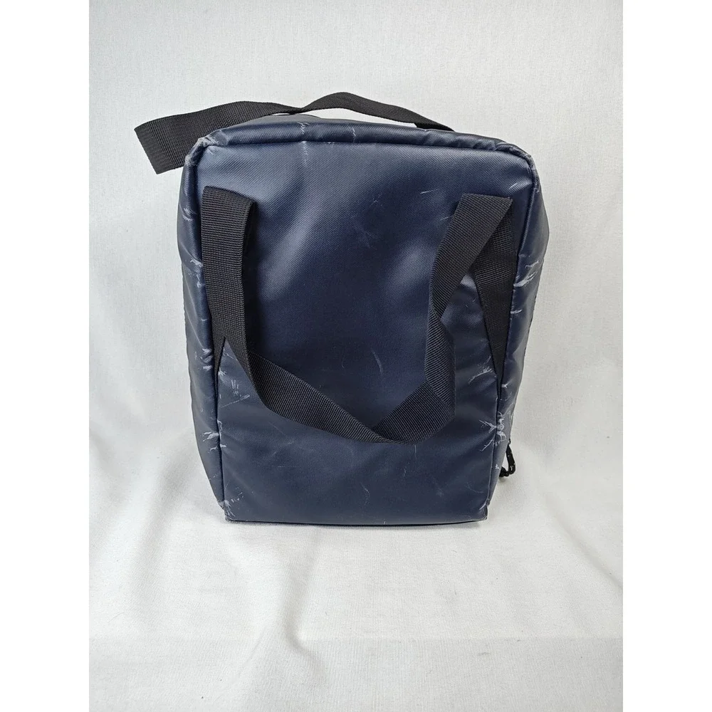 Atley James Blue Square Cooler Lunch‎ Bag Sack Insulated Zip Closure